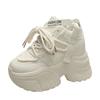 Fashion 2025 New Autumn Sports Dad Shoe High Top Chunky Casual Woman Thick Bottom Mesh Shoes 10.5cm Women Platform Sneakers Lace-up