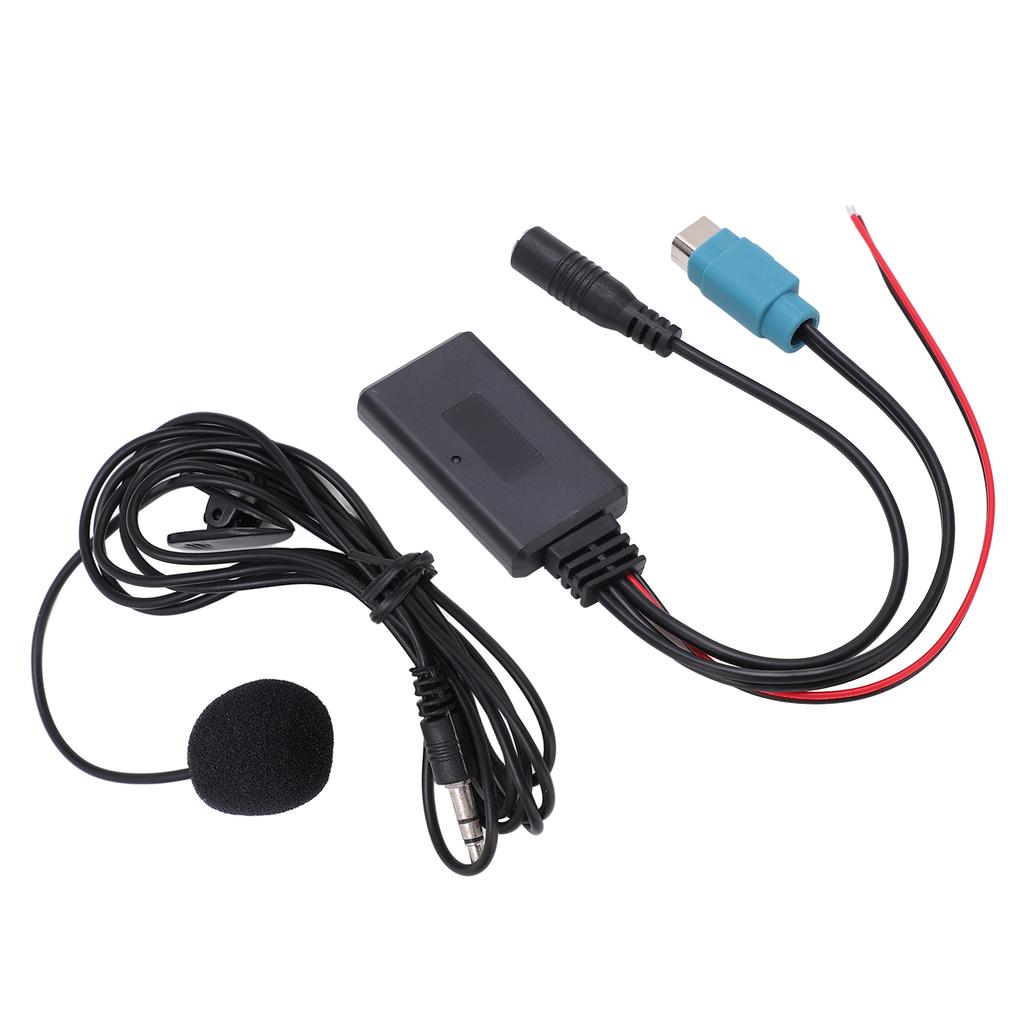 Bluetooth AUX IN Кабель-адаптер Стерео Полная скорость со Съемным Микрофоном Замена для Alpine 2009‑вверх