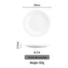 Hundun White Melamine Deep Buffet Plate