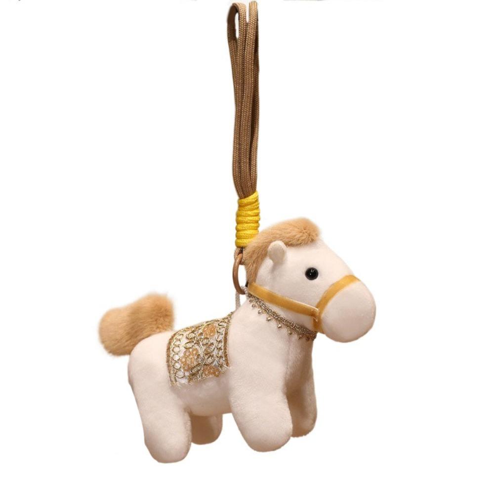 Creative Plush Horse Doll Pendant Mascot Doll Pony Key Ring New Year Horse Hanging New Year Decor