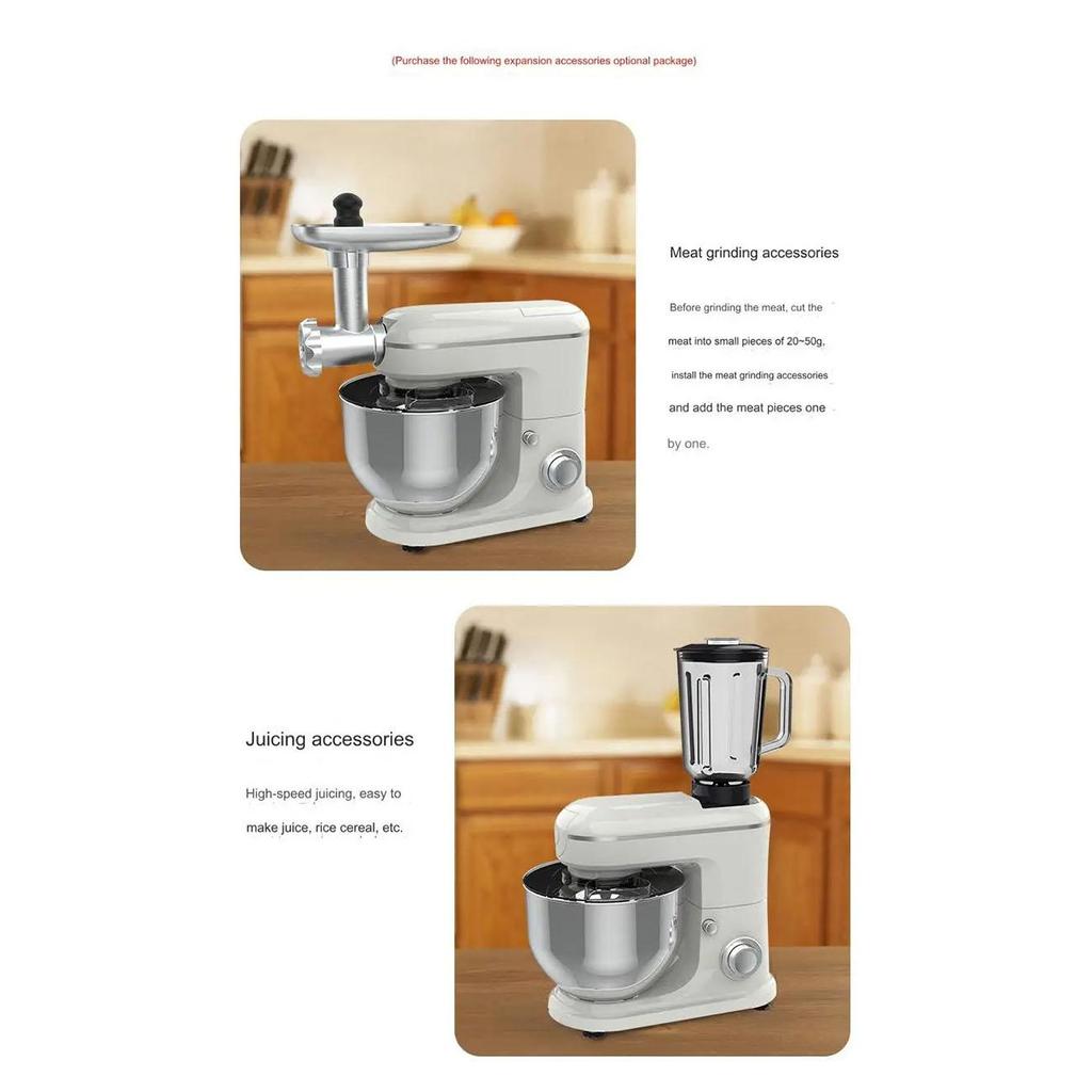 Compact Multi-Function Chef Machine, Versatile Dough Kneading, Mixing, and Meat Grinding for Small Households