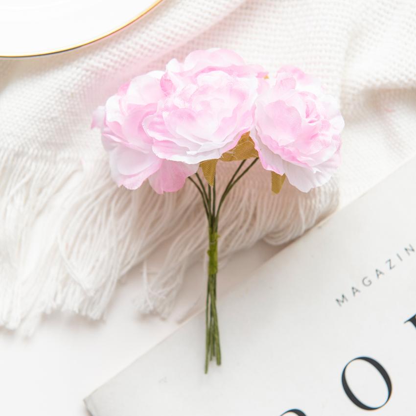 18 шт. Искусственные цветы Мини шелковый букет Свадебный декоративный DIY Венок Рождественское украшение Ваза для дома сада Скрапбукинг