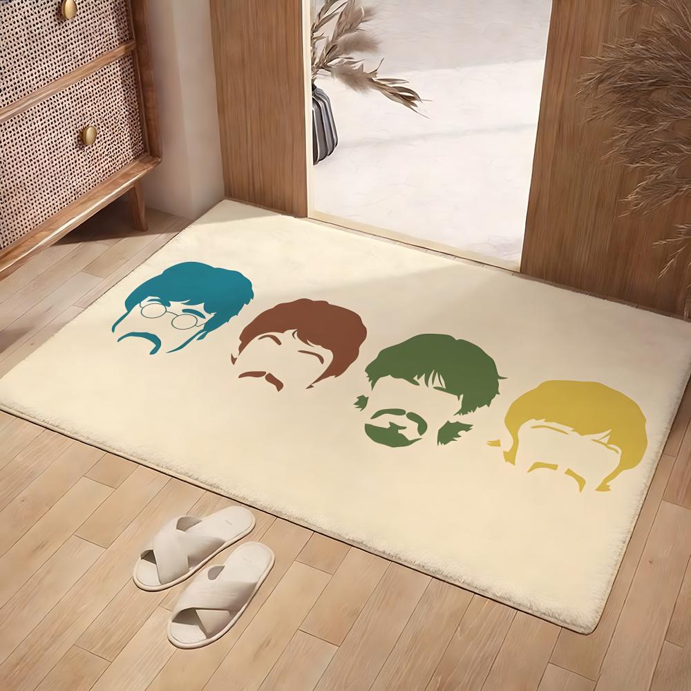 The B-BeatlesS SINGER Floor Mat Soft Flannel Rug Non-Slip Absorbent Mat For Bathroom Bedroom Home Decor