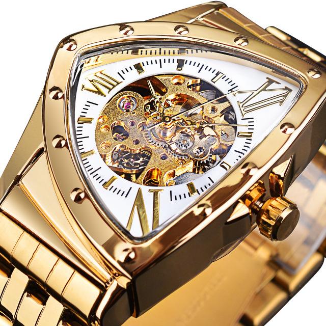 Forsining New Men's Fashion Casual Hollow Watch Automatic Mechanical Watch GMT1199-2-A