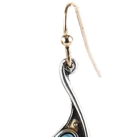 1 пара сережек-крючков, синий кулон, ювелирные изделия из искусственной бирюзы, гальванические долговечные серьги-капли