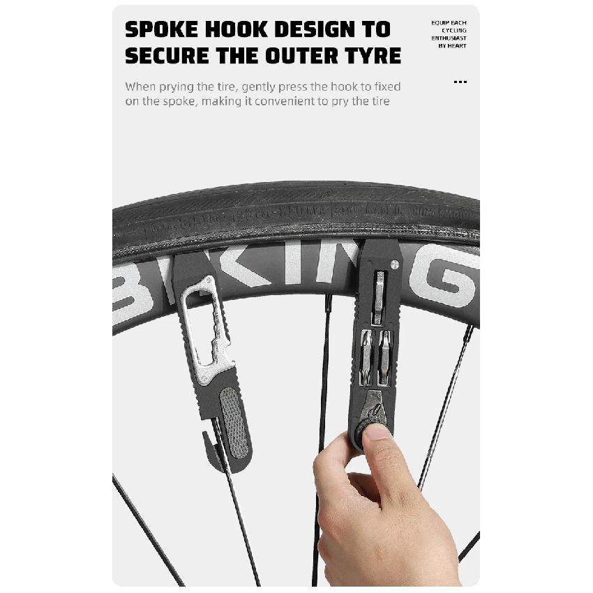 WEST BIKING Монтажки для велосипедных шин Многофункциональные для MTB Дорожных велосипедов Съемник колес Монтажка для шин Лом Ремонтный инструмент Велоспорт Обслуживание велосипеда