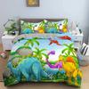Cartoon Dinosaur Duvet Cover King Queen Size Jurassic World Theme Bedding Set Kids Ancient Animals 2/3pcs Polyester Quilt Cover