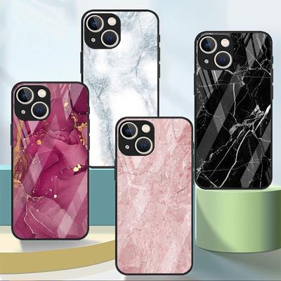 Роскошный стеклянный чехол с мраморным узором для Apple iPhone 13 Pro 11 14 12 7 8 Plus SE 2022 XR X XS Max 6 6S закаленный чехол для телефона
