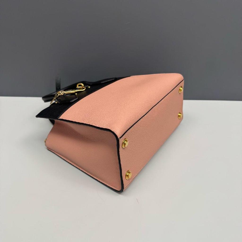[Pre-Owned] City Steamer Mini Pink Leather Steam Bag Shoulder Bag Handbag Gold Hardware Detachable Shoulder Strap - Very Good #9DSIUV