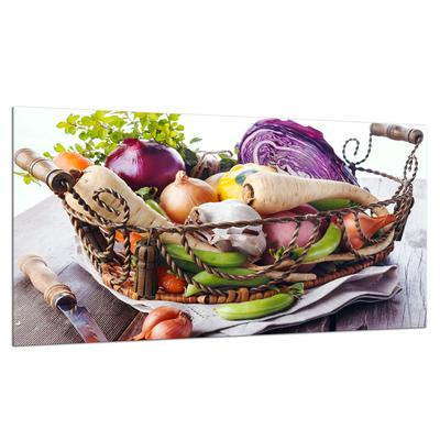 GLASS PROTECTIVE PLATE FOR STOVE 90x52 VEGETABLES