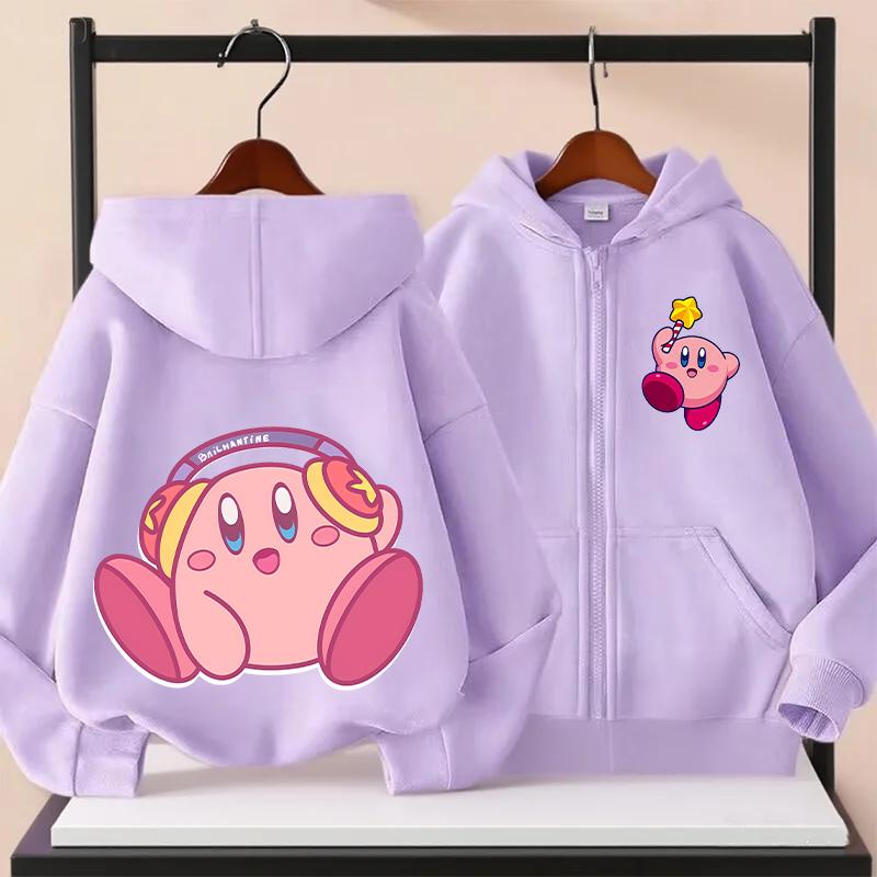 Child Clothing Personalized Fashion Cute Zipper Coat Girl Autumn Jacket Kid Clothes Cartoon with Hooded Sweatshirt