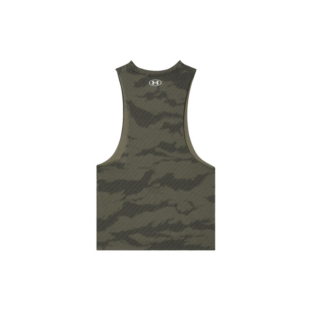 Under Armour Rock Tank Letter Print Sports Fitness Training Удобный дышащий жилет для мужчин, топы, зеленый 1370488-310