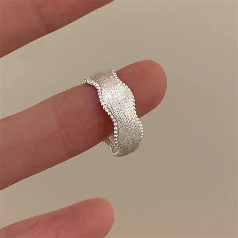 Frosting Geometry Bead Adjustable Open Rings For Women Fashion New Jewelry Gift Party Birthday Wholesale anillos