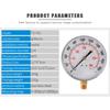 TS-Y91 Large 90mm Dial Oil Gas Pressure Gauge 0-300 PSI/0-2000 KPA Range Dual Scale Water Pressure Gauge