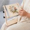 Wooden Adjustable Desktop Embroidery Stand Cross Stitch Hoop Stand Portable Lap Embroidery Frame Holder for Sewing Accessories