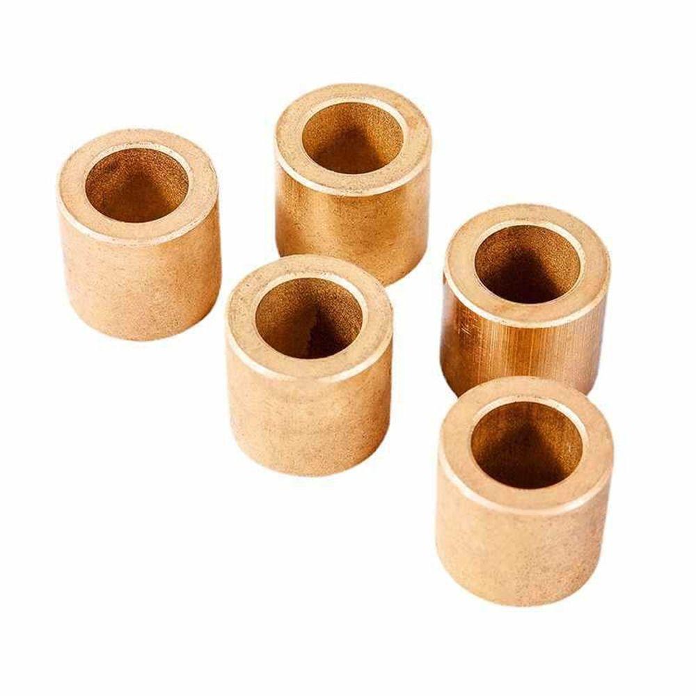 10pcs Sintered Bronze Bearing Sleeve Gold Plain Bearings Durable Bronze Bushings Machine Tools
