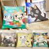 Милый кот Тоторо Иноэ Наволочка Квадратная подушка Спальня Диван Досуг Комфортная подушка Автомобиль Украшение дома