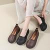 Fashion Women's Shoes Real Leather Fashionable Flat Casual Shoes Soft Comfortable Thick Sole Women Sliding Breathable Single Shoes