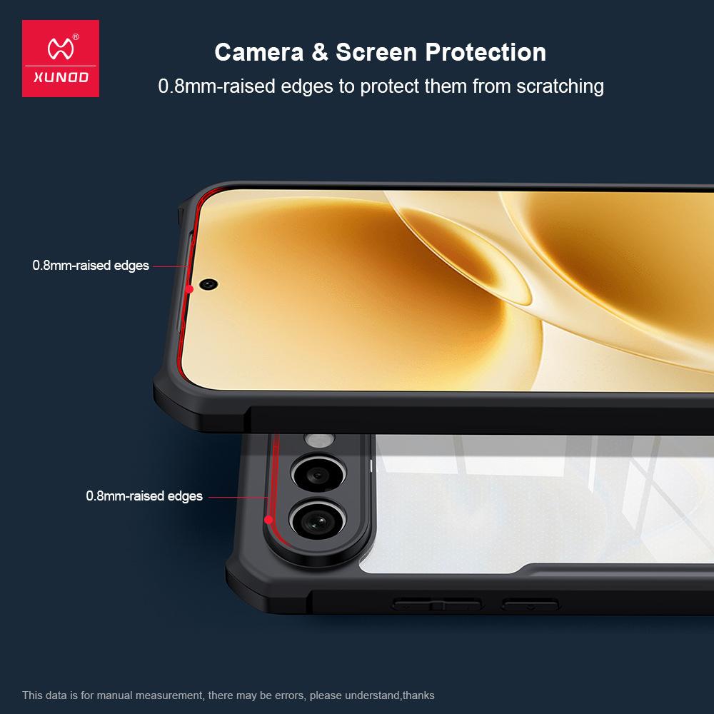 Для Vivo X300 FE/S50 Pro mini Чехол XUNDD Прозрачная задняя крышка Амортизирующий бампер с подушкой безопасности Защитные чехлы