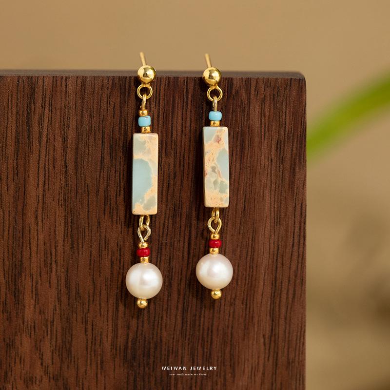 Best-selling Yunchuanli9Silver Fresh Earrings New Chinese-style retro national-style niche gift earrings for women