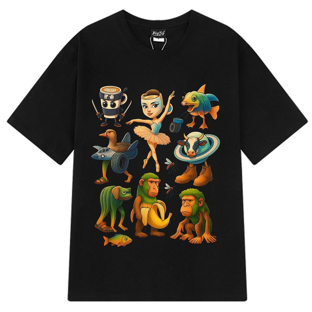 Italian Brainrot Funny Meme Graphic Tshirt Tralalero Tralala Tung Tung Tung Sahur Ballerina Capuchina Brr Brr Patapim T Shirts