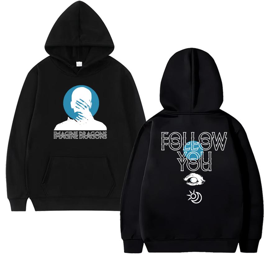 Imagine Dragons Follow You Песня Двусторонняя печать уличная мода Унисекс харадзюку мода Худи Мужчины женщины Повседневный Флисовые пуловеры