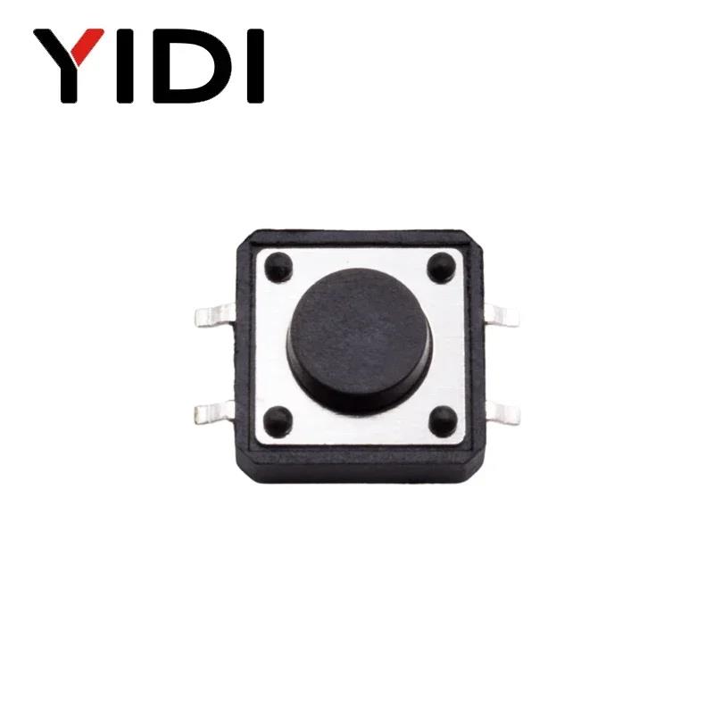 10 шт. 12x12 мм Мгновенный тактильный тактовый переключатель 4 контакта SMD SMT H=5/6/7/8/9/10/11/12 мм Печатная плата Вкл Выкл Переключатель Электронный набор 12 В пост. тока 50 мА