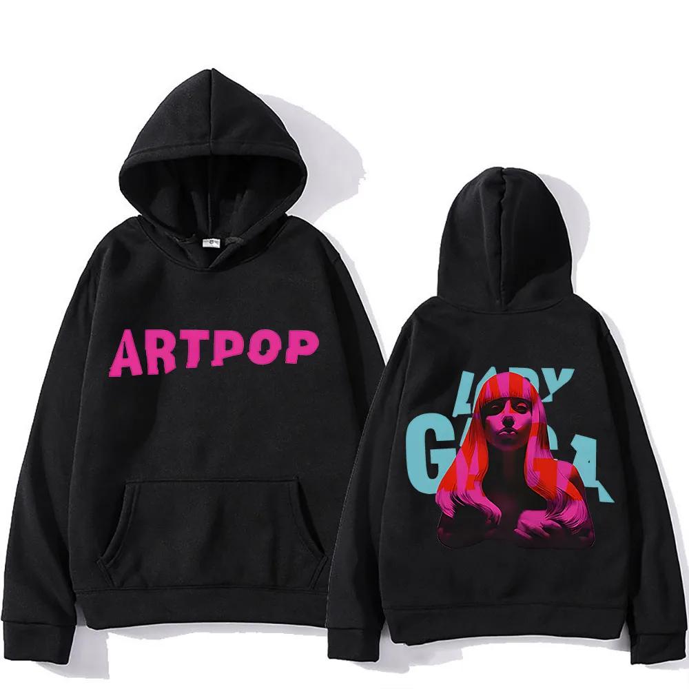 Lady Gaga Hoodie Double-sided Printing Comfortable Aesthetic Sweatshirts With Hooded Gothic Clothing Moletom Pullovers