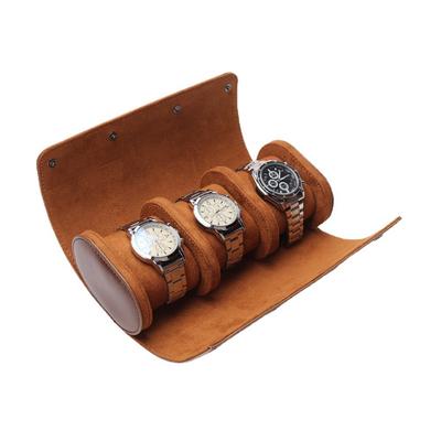 Чехол для часов Watch Roll Travel Case с 3 отделениями для часов, органайзер для мужчин и женщин, из искусственной кожи, портативные часы