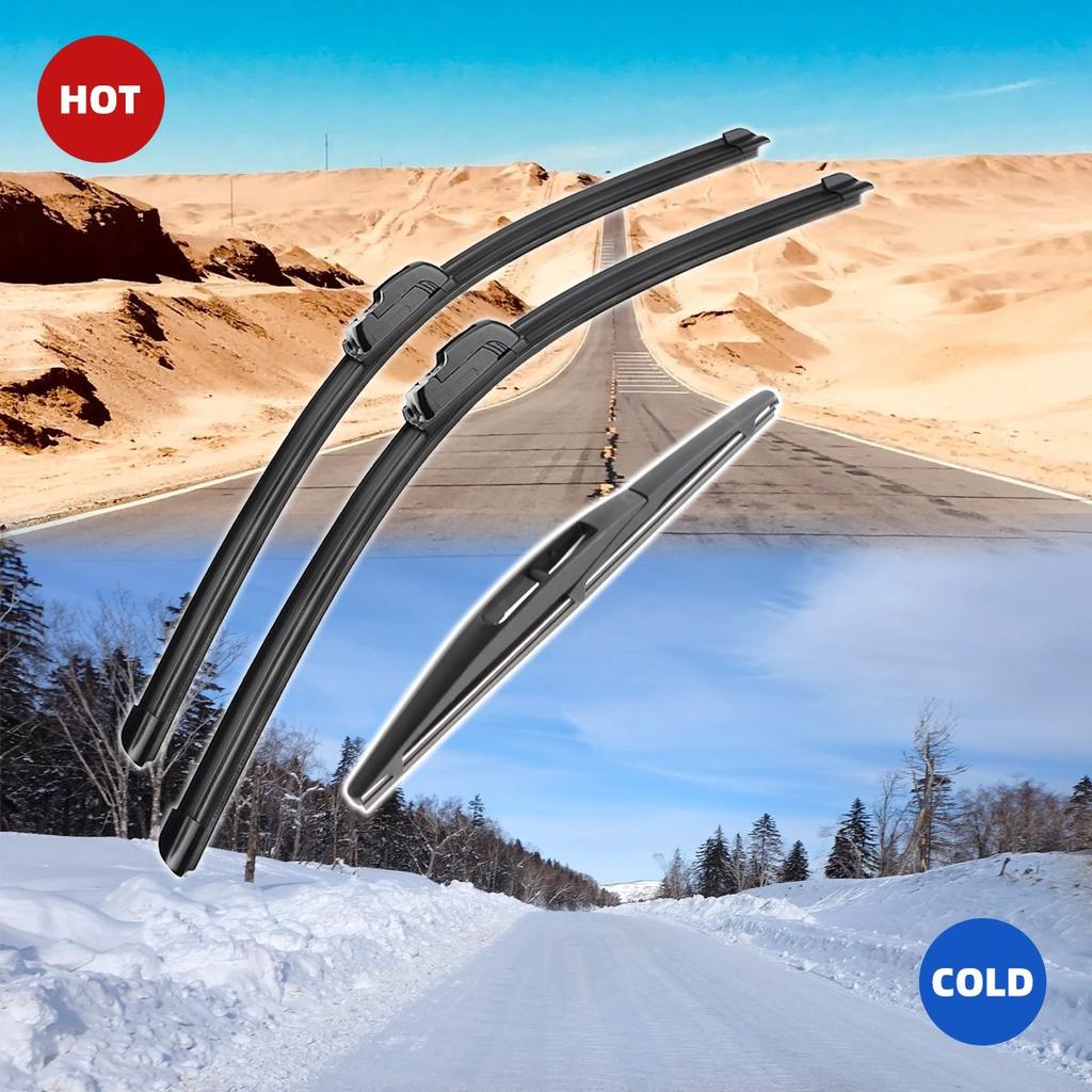 3PCS For SUZUKI Vitara MK4 2015-2020 24" 16" 10" Front Rear Wiper Blades Windshield Windscreen Window Cutter Accessories 2015 2016 2017 2018 2019 2020