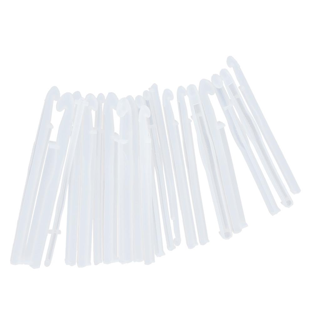 20pcs White Silicone Craft Moulds Silicone Knitting Sweaters Tool Crochet Hooks Mould Craft Making
