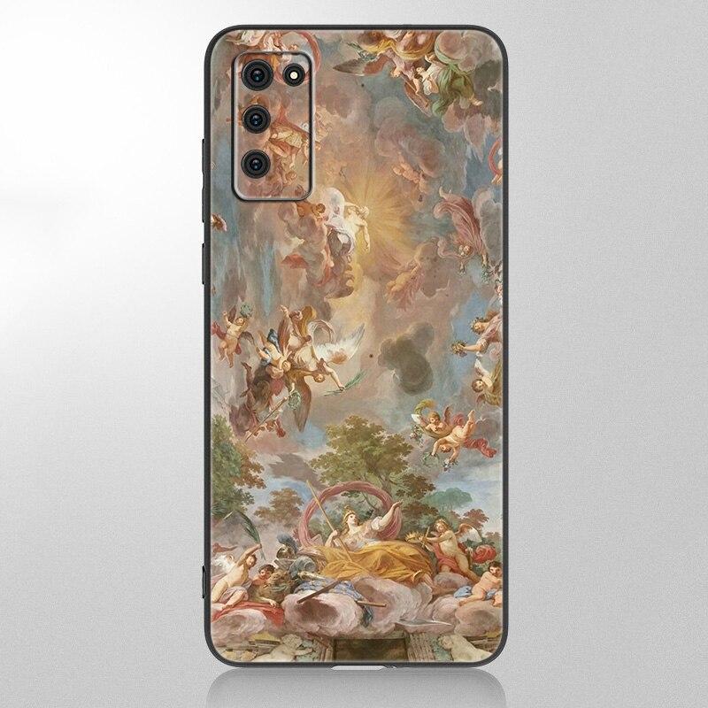 Чехол с рисунком в стиле Ренессанс для Samsung Galaxy A12 A02S A22 A32 A52 A72 A71 A51 A41 A31 A21 A11 A50 A70 A10S A20S, черный чехол
