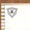 Printtoo Office Stationary R-40 K Alphabet Triangle Swirl Border Monogram Initial Self Inking Rubber