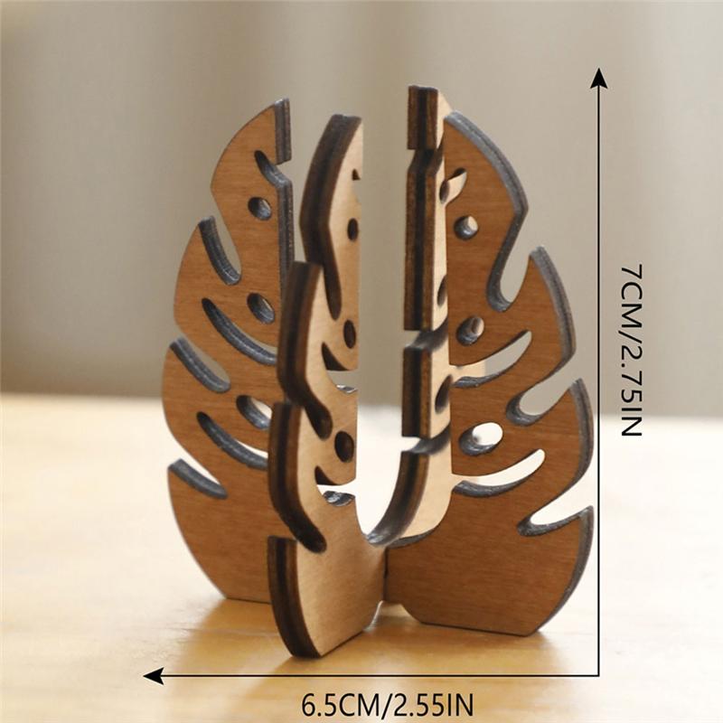 Good-Plant Reproductive Tube Hollow Solid Wood Plant Shelf Wooden Desk Table Home Decoration