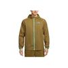 Solid Color Logo Zip-Up Jacket Men Outerwear Olive-Green DX6884-368