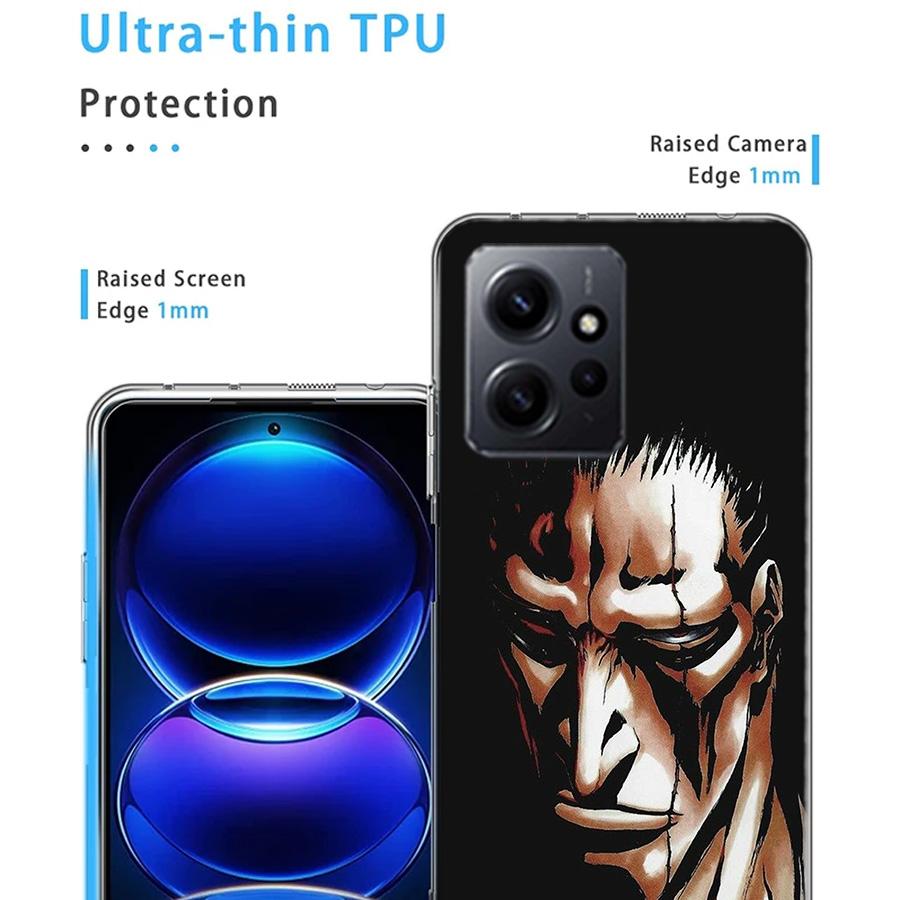 BLEACH Zaraki Kenpachi Phone Case For Redmi Note 14 15 Pro 5G 13 12 Pro Plus 11 11T 11E 11S 10 Pro 10S 9 9S Cover Cell Clear TPU