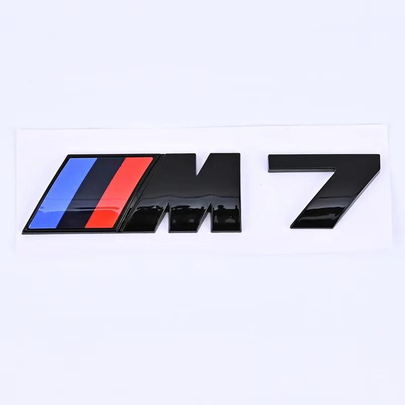 BMW M series M1 M2 M3 M4 M6 M7 rear luggage compartment logo sticker ABS changed to silver/black sticker M logo