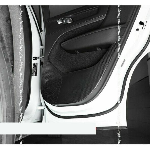 Для Volvo XC40 19-21 Углеродное волокно ПУ кожа Накладка на дверь от пинков Защитная отделка