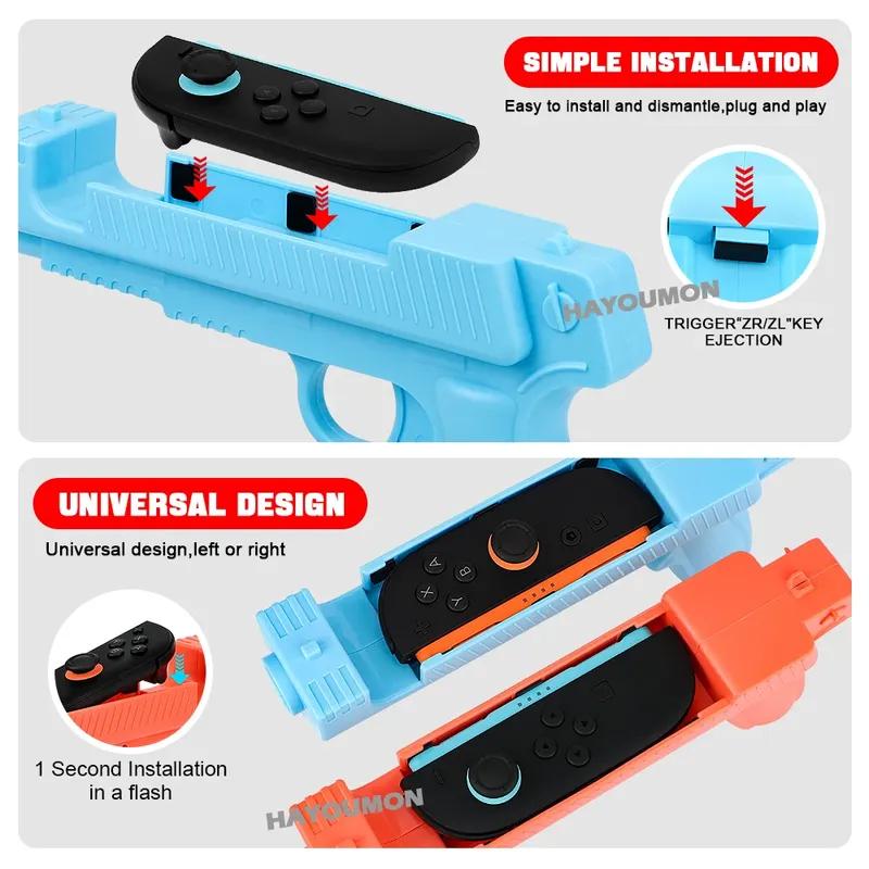 1 Pair Shooting Game Gun for Switch 2 Joypad Controller Shooting Gunstock Hand Grip Gaming Accessories Dropshipping
