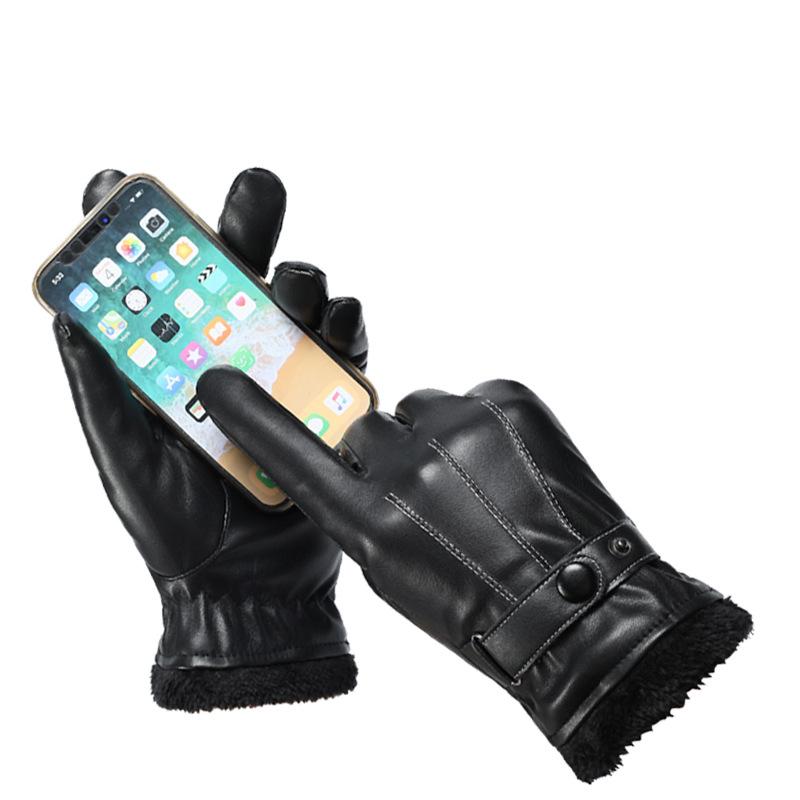 ПУ кожа зима осень вождение сохраняют тепло перчатки тактические перчатки черный уличный спорт уличные варежки