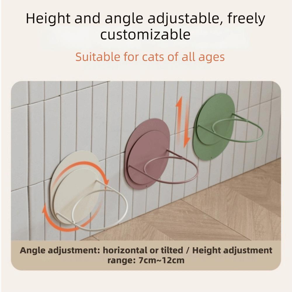Neck Protection Ceramic Cat Bowl Wall Mounted Cat Feeding Station for Cat and Dogs