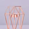 Metal Ornaments Candlestick Container Polygonal Geometry Iron Candlestick Handicraft Simple Aromatherapy Candle Base