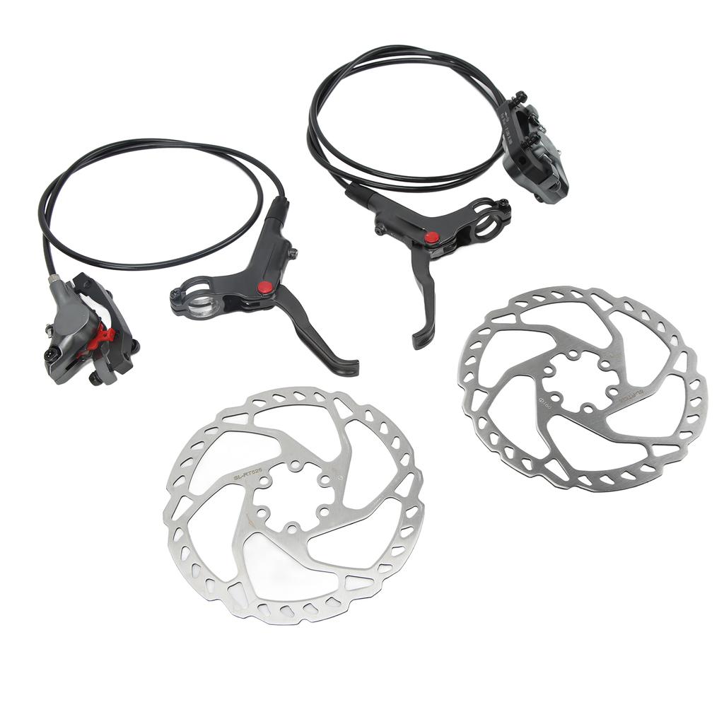 Комплект дисковых тормозов WAKE передний и задний, алюминиевые суппорты, роторы из нержавеющей стали 160 мм с тормозным рычагом для троса, для шоссейного велосипеда