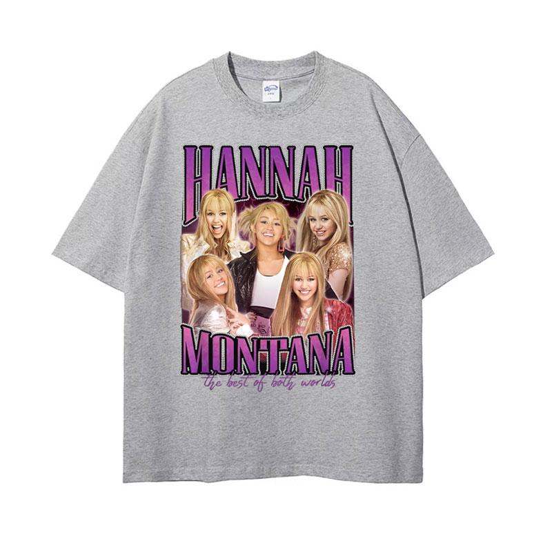 Miley Cyrus Hannah Montana Hip Hop Retro Style Graphic T Shirts Unisex Women Fashion Casual 100 Cotton Tshirt Summer Streetwear