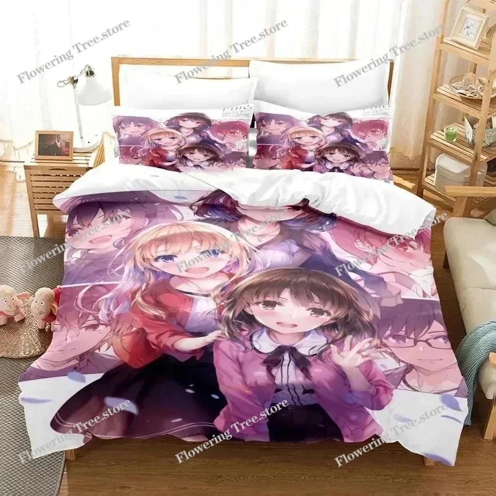 3D Anime Saekano Bedding Set Duvet Cover Bed Set Quilt Cover Pillowcase Comforter king Queen Size Boys Adult Bedding Set029963