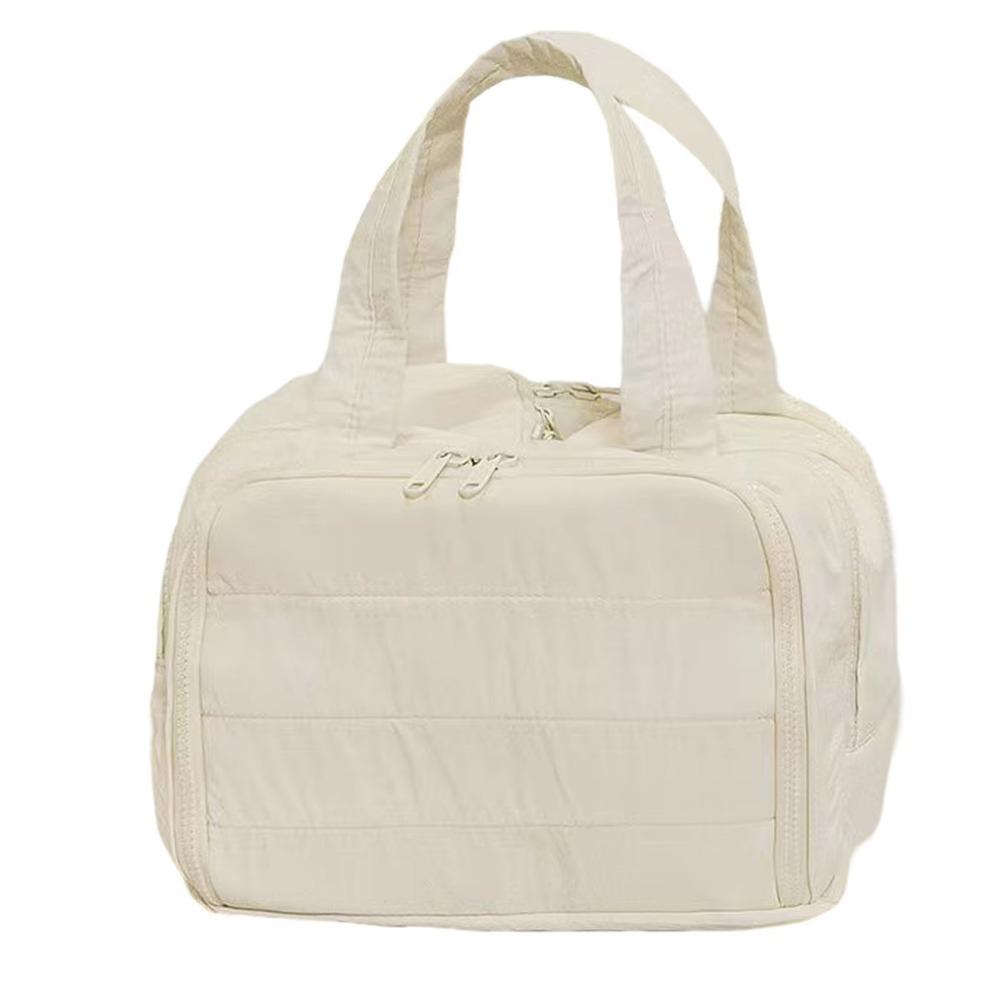 Zipper Closure Cosmetic Handbag Multipocket Design Portable Makeup Pouch Shower Organizer