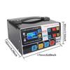 12V/24V 400A Car Battery Charger 220W High Power Fully Automatic Pulse Repair Smart LCD Display Self-stop Battery Fast Charger