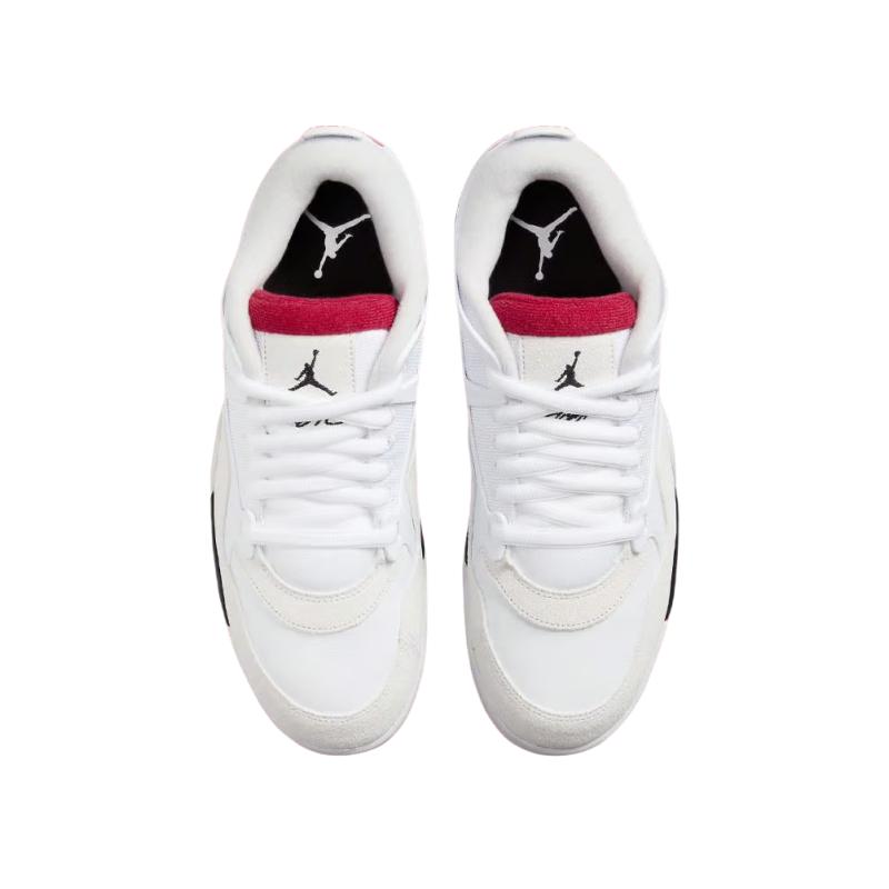 Air Jordan 4 RM White Fire Red Men Sneakers Varsity-Red Black Neutral-Grey FQ7939-102