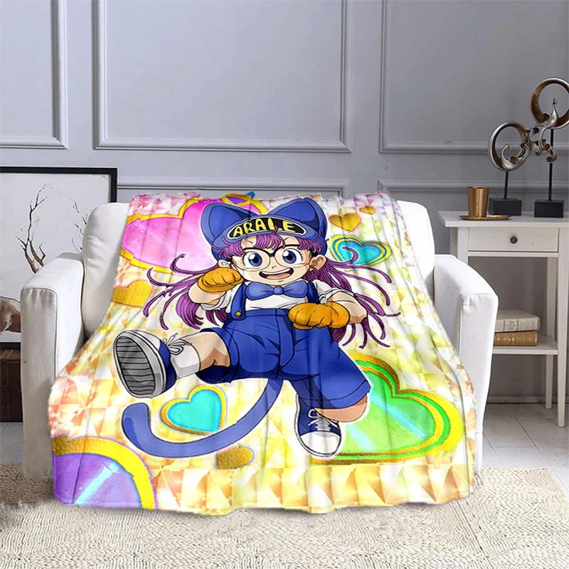 DR Slump Arale Chan Anime Printed Blanket Children's Warm Blanket Soft and Comfortable Blanket Home Travel Blanket