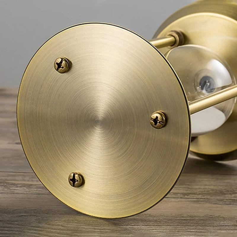 European Retro Empty Hourglass Sand Watch Metal Sand Glass Timer DIY Home Office Desktop Decor Ornaments 2024 Newest Sandglass